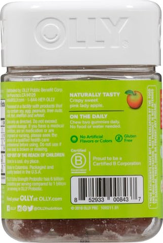 Gummy Probiótico Extra Forte Mastigável – 60 gummies - OLLY