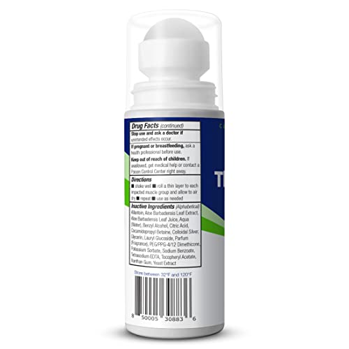 Relief Roll-On para Cãibras Musculares – Alívio Rápido de Espasmos Musculares e Dor nas Pernas com Sulfato de Magnésio – 75 ml – 1 Unidade - Theraworx