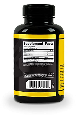 MSM 2000mg – 180 Comprimidos, 90 Porções | Tablets | Marca Primaforce - Primaforce