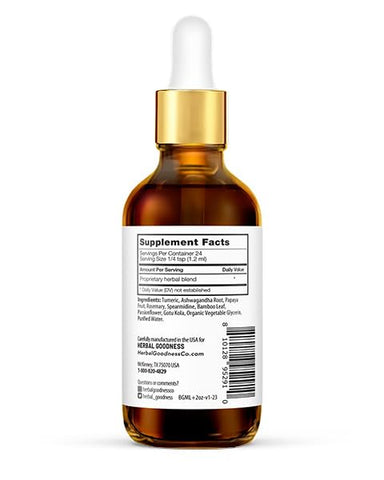 Black Girl Magic: Suplemento para Pele Radiante, Alimento Essencial para a Pele, Ashwagandha – 1 Frasco (60 ml) - Herbal Goodness