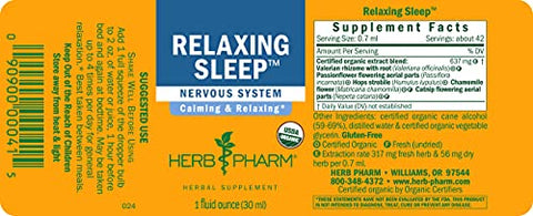Fórmula Herbal Relaxante para um Sono Repousante com Extrato de Valeriana – 30ml - Herb Pharm