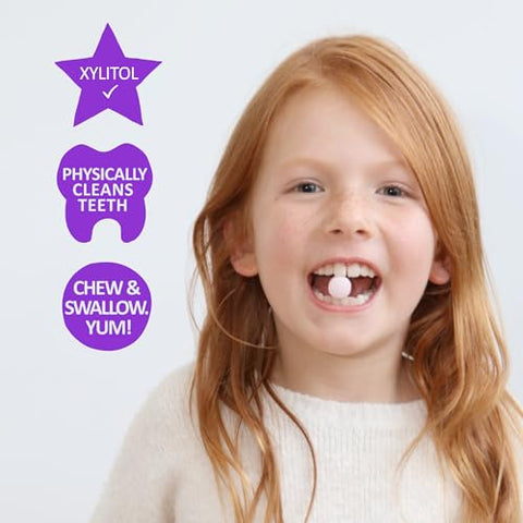 JACK N' JILL ................. SINCE 1949 - Jack N’ Jill Tooth Sparkles – Mastigáveis de Cálcio para Limpeza dos Dentes, Fortalece os Dentes – 50g