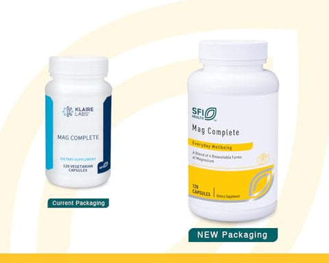 Mag Complete – Complexo Premium de Magnésio com Quatro Formas Bioativas de Magnésio – Suplemento de Magnésio com Succinato, Taurinato, Malato – 100g - Klaire Labs