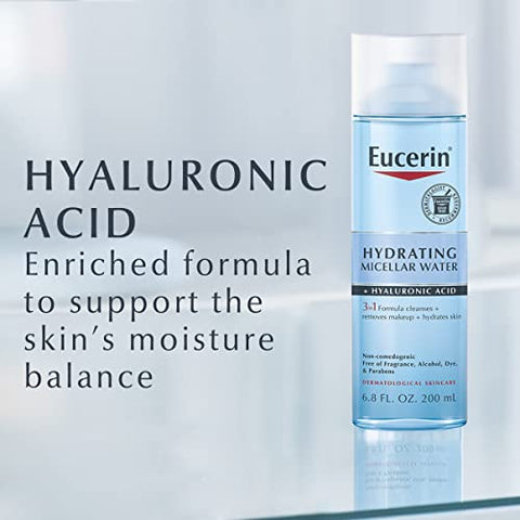 Água Micelar Hidratante 3 em 1 com Ácido Hialurônico – Frasco de 200ml - Eucerin