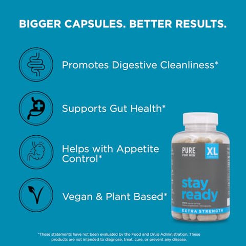Stay Ready – Suplemento de Fibra Extra Forte | Regularidade Digestiva | Movimento Intestinal | 100g - Pure for Men