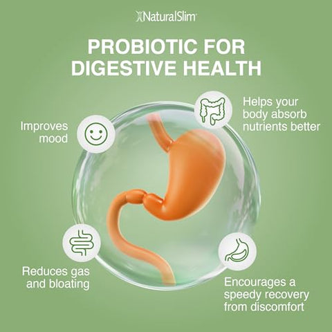 Good Flora – Probióticos para Saúde Digestiva, Flora Intestinal e Suporte Imunológico com Lactobacillus Acidophilus Probiótico | 7 Poderosas Cepas Probióticas | Livre de Glúten - NaturalSlim