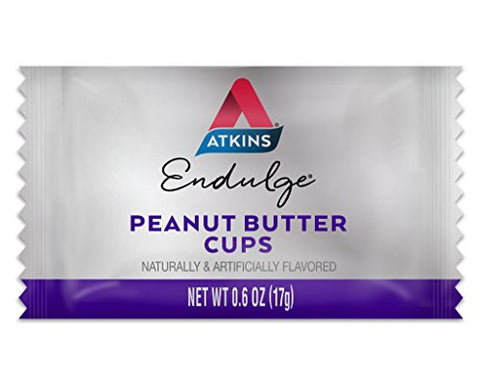 Endulge Peanut Butter Cups – Sobremesa Favorita, Baixo Carboidrato, 0g Açúcar, 60 Unidades - Atkins