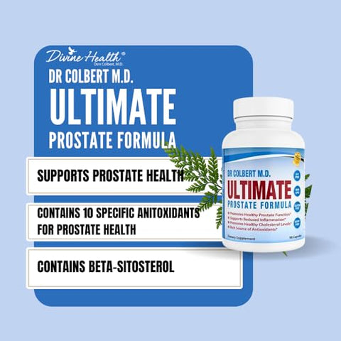 Divine Health - Fórmula Suprema de Saúde Divina para a Próstata – Beta-Sitosterol – Selênio – Saw Palmetto – Zinco – Graminex – Semente de Abóbora – 30 Dias de Fornecimento