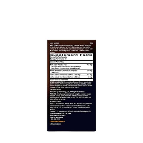 BodyDynamix - Slimvance XP – Suplemento Termogênico para Perda de Peso e Queima de Gordura | Fórmula para Aumento de Energia e Metabolismo | 120 Cápsulas