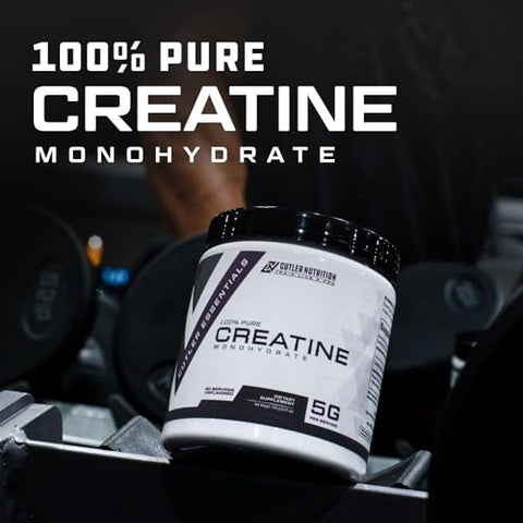 Creatina Monohidratada Pura – 5g Por Porção 50 Porções – Construtor Muscular Premium Aumenta Força e Desempenho - Cutler Nutrition