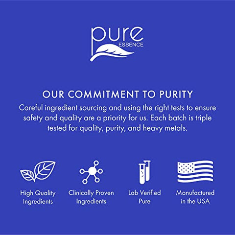 PURE ESSENCE LABS - Pure Essence – Breast D: Equilíbrio de Estrogênio, Acne Hormonal e Suporte para Menopausa com Vitamina D3, Cálcio e Chá Verde