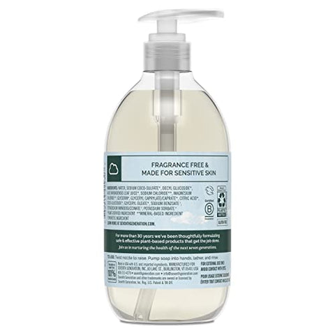 Sabonete Líquido Sem Fragrância Seventh Generation – 100% Natural – 500ml