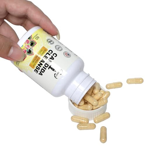 EOCUTE - Candida Cleanse 120 Cápsulas – Gut: Limpeza eficaz para o seu organismo