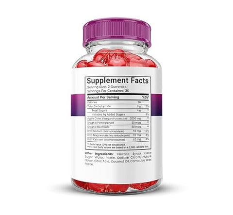 Suppviv - Fast Ripped Keto ACV Gummies Extreme 2000MG – Fórmula Aprimorada – Gomas de Vinagre de Maçã Keto ACV 60 Gomas 2000MG – Rápido e Eficaz