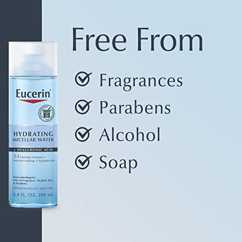 Água Micelar Hidratante 3 em 1 com Ácido Hialurônico – Frasco de 200ml - Eucerin