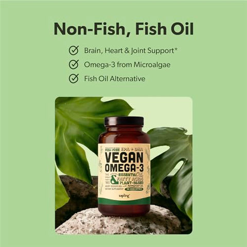 sapling - Suplemento Vegan Omega 3 – DHA à base de plantas | Ômega 3 Vegano – DHA Vegetal | Marca em destaque