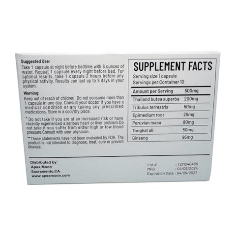 Apex Moon - Nutrição Equilibrada para Energia, Vitalidade e Vida Ativa – Embalagem com 10 unidades