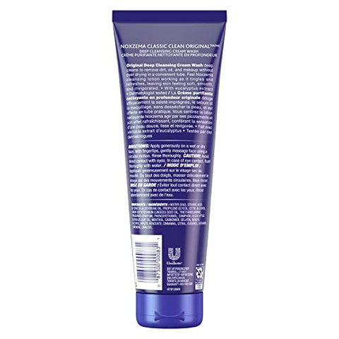 Creme de Limpeza Profunda Para uma pele saudável e macia Removedor de Sujeira, Maquiagem e Óleo 240ml 6 Unidades - Noxzema