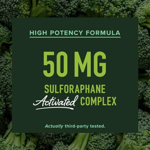 SMNutrition - Suplemento de Sulforafano 50MG de Broto de Brócolis | Ativação NRF2 com Glucorafanina, Mirosinase : [Nome da Marca]