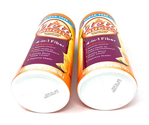 Suplemento de Fibra Sem Açúcar, Sabor Laranja – 260 Porções - Metamucil