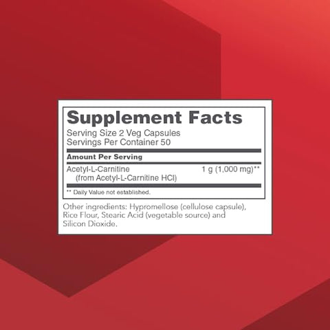 PROTOCOL FOR LIFE BALANCE - Protocolo Acetyl-L-Carnitina 500mg – Suplemento Energético, Suporte para Nervos e Cérebro – 100 Cápsulas Vegetais