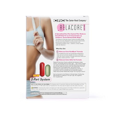 Relacore - Kit Ultimate Super Queima de Gordura Abdominal – Sistema Especializado de Perda de Peso de Dupla Ação – Suplementos para Alívio do Estresse e Queima de Gordura, Fornecimento de 15 Dias