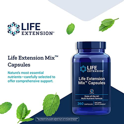 Mix™ Cápsulas – Vitaminas, Minerais e Frutas de Alta Potência - Life Extension