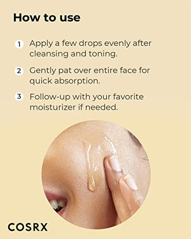 Ampola de Própolis, Sérum Iluminador para o Rosto com 73,5% de Extrato de Própolis, 30ml, Essência Hidratante para Pele Sensível, Linhas Finas, Tom de Pele Irregular, Cuidados Coreanos com a Pele - COSRX