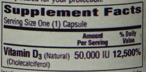 D3-50 50.000 UI, 100 Cápsulas – Suplemento Natural para Suporte Ósseo, Cardíaco e Neuromuscular - Bio-Tech Pharmacal