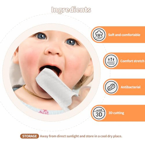AEBAYLI - Limpeza de Dedos para Bebês, 100PCS, Escova de Língua para Bebês Recém-Nascidos, Escova de Dentes com Dedos, Higiene Bucal para Bebês, Limpeza da Língua para Crianças de 0 a 36 Meses