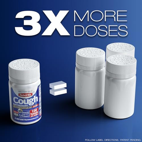 RoboHBr - Dextrometorfano HBr 30mg, 100 Comprimidos, Alívio Eficaz da Tosse