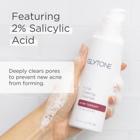 GLYTONE Limpeza Facial para Acne com Ácido Salicílico Sem Óleo 180ml