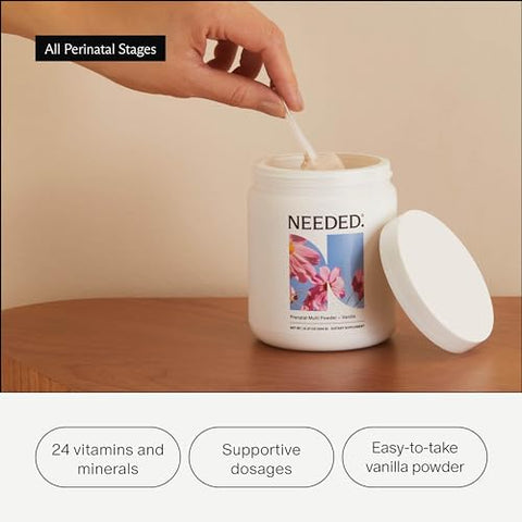 Needed. - Pó Multivitamínico de Baunilha com Colina para Gestantes, Gravidez, Amamentação, Pós-parto | Fórmula Especializada