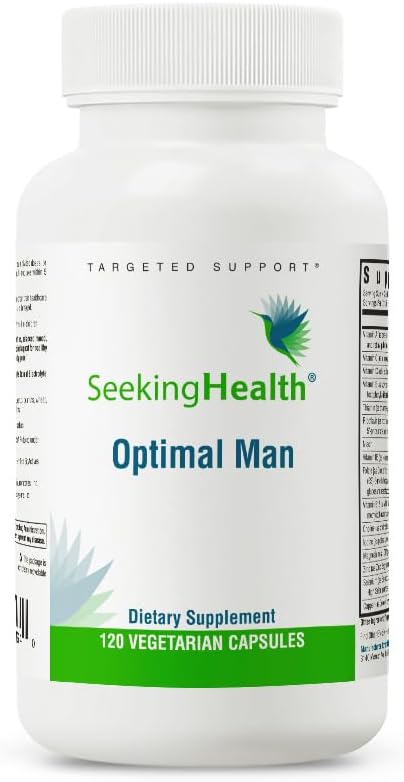 Suplemento Multivitamínico Optimal Man da Seeking Health – Com Zinco, Fólico Ativo | Marca em Destaque