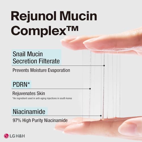 GANGNAM GLOW - Rejunol Mucin Serum 100ml – 97% Soro de Mucina de Caracol I Pantenol I Niacinamida I Cuidados com a Pele I Esfoliante Facial I Hidratante Facial