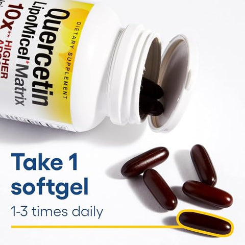Quercetin LipoMicel Matrix – 120 Softgels | Absorção Superior | Marca Natural Factors - Natural Factors