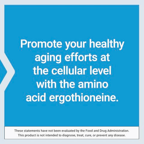 Essential Youth L-Ergothioneine – Promove Longevidade | 60 cápsulas | 250mg | Antioxidante Potente - Life Extension