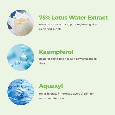 Calming Lotus Water Cream – Creme Facial Hidratante Leve para Pele Oleosa e Mista | 75% Extrato de Água de Lótus para Purificação e Anti-Envelhecimento | Vegano Coreano | 50g - ROVECTIN