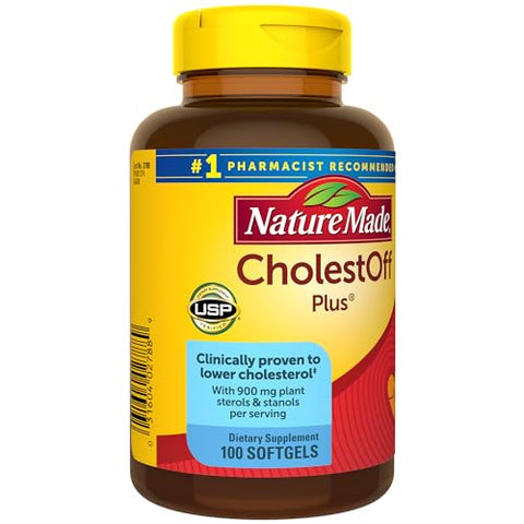 CholestOff Plus 450 mg – 100 Softgels: Reduza o Colesterol Naturalmente - Nature Made