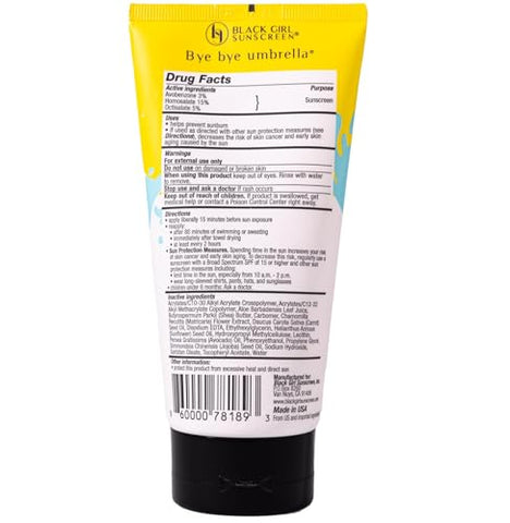 BLACK GIRL SUNSCREEN - Protetor Solar Infantil Grande FPS 50 Rosto e Corpo, 180 ml Vegano