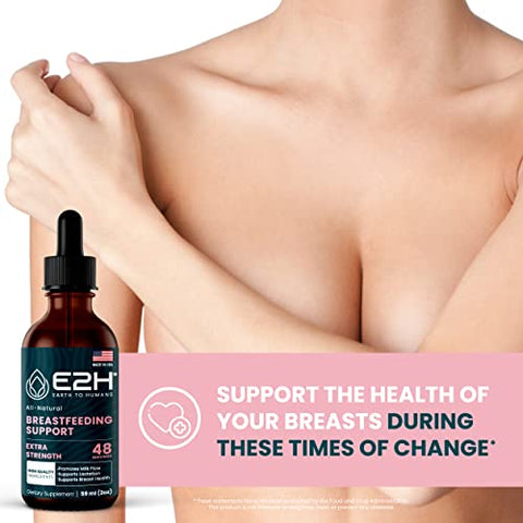 E2H EARTH TO HUMANS - E2H – Suplemento para Amamentação e Apoio à Lactação – Líquido com Fenugreek, Milk Thistle, Fennel e Mais – Sem Álcool – Vegano – (2 Frascos)