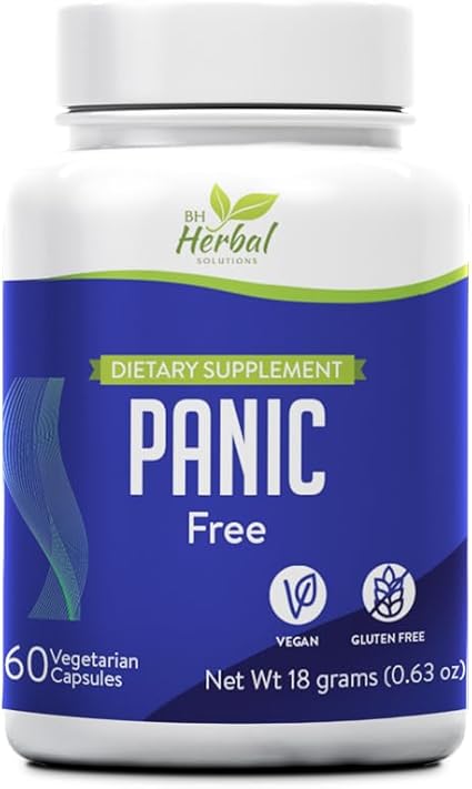 BH Herbal SOLUTIONS - Panic Free – Alívio de Ataques de Pânico – Fique Calmo Durante o Pânico Intenso – 100% Natural e Herbal – Marca Panic Free