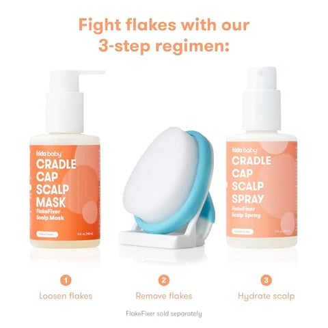 Tratamento para Crosta Láctea Frida Baby, Shampoo para Crosta Láctea, Spray para Couro Cabeludo, Kit para Aliviar o Couro Cabeludo do Bebê, Previne Ressecamento e Descamação