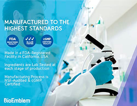 Cúrcuma Curcumina com BioPerine | Suporte para Articulações | 60 Cápsulas | 1000mg | Marca BioEmblem - BioEmblem