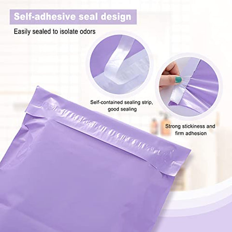 Hipruict - Bolsas Descartáveis para Fraldas de Adulto, Conjunto de 100 Sacos para Fraldas Sujas, Autoadesivos, Impermeáveis e à Prova de Vazamentos, Discretamente Escondem Fraldas Pessoais de Idosos, Selam Odor, Roxo