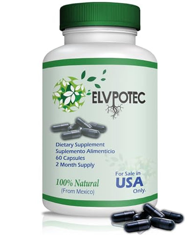 60 Cápsulas Mexicanas – 2 Meses de Fornecimento com Ingredientes 100% Naturais para o Seu Corpo Perfeito | Não-OGM - ELVPOTEC