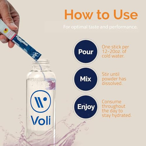 VOLI WELLNESS - Voli Hydration: Pack Variado, Hidratação Superfood, Irish Sea Moss, Aquamin (Magnésio Natural), Água de Coco, Sal Rosa do Himalaia, Hidratação com Baixas Calorias, 15 Porções (1 Embalagem)