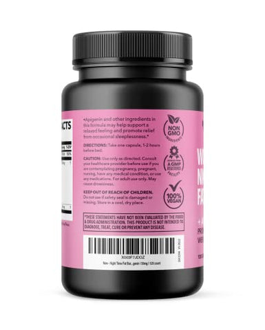 HAVASU NUTRITION - Queima de Gordura Noturna para Mulheres – Mistura de Suporte para Perda de Peso e Sono com Apigenina 50mg – Impulsionador de Metabolismo e Supressor de Apetite para Perda de Peso – Fornecimento de 4 Meses de Peso