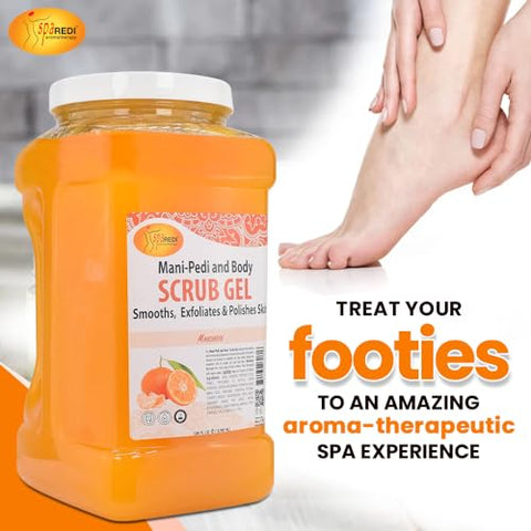 SPA REDI - Spa Redi Pedi Scrub Gel – Mandarin (Gal) | Gel Esfoliante para os Pés – Mandarina | 500g