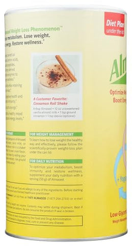 Shake Substituto de Refeição – Pó de Proteína Vegetal de Baixo Índice Glicêmico – Suplemento Nutricional para Apoio à Saúde e Perda de Peso – Sabor Original – 500g - Almased